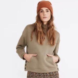MADEWELL MWL Betterterry Mockneck Side-Button Sweatshirt